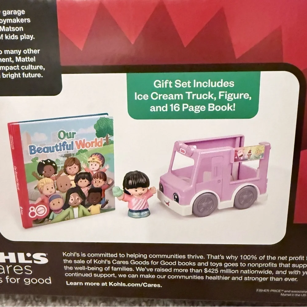 NWB Mattel Fisher Price Limited Edition Little people ice cream truck gift set